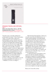 Crítica Scherzo Spanish Travelling Virtuosi, Vol. 1