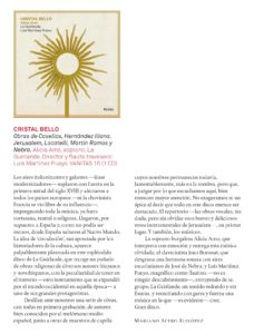 Crítica Scherzo Cristal bello